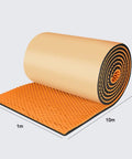 Solid Sound Dampening Egg Crate Foam Roll With Heavy Duty Adhesive Backing, 1m x 10m, orange texture for acoustic wall panels.