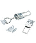 Heavy Duty Toggle Latch Clamp With High Tension Carbon Steel For Securing Tool Boxes, Gear Cases, And Industrial Enclosures features multiple steel parts and a strong latch.