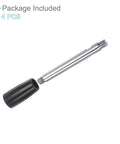Revolving Crank Clamping Handle With M12 Male Thread 160mm Long Arm Handwheel Black Chrome Plated For Lathe Machinery 4 Piece Set