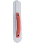 Round End Magnesium Hand Float For Concrete Finishing With DuraSoft Handle, Pro Grade Lightweight Magnesium Blade, Top View