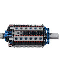 Mini 42 Cylinder Radial Engine That Runs Build Kit For Adults, 691 Piece R 2160 MOC 164609 Engine Model With ABS Bricks, front view