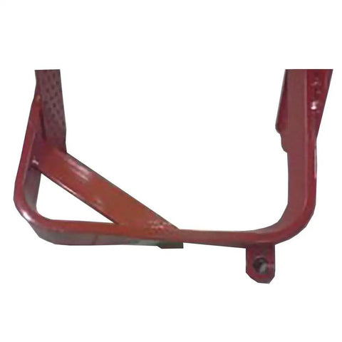 Close-up of red steel left hand double step assembly for universal tractor models 1026 1256 1456 1466 1566 1568 706 756 766 806 826 856 966 Hydro100
