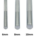 Three rivet setters for Pro Grade 7 Piece Metal Domed Rivet Setter Kit With 6mm 8mm And 10mm Rivet Setters Double Sided Bases.