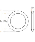 Silicone O Rings 4mm OD 1mm ID 1.5mm Cross Section VMQ Seal Gasket Pack Of 30 White For Compressor Valves And Pipe Repair Waterproof And Heat Resistant O Ring Set, dimension diagram