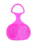 All Season Snow Sled For Downhill Sliding On Snow Or Grass And Sand With Handle Lightweight Yet Dope Sturdy Dark Pink