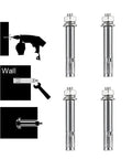Hex Head Sleeve Anchor M6 X 60mm In 304 Stainless Steel For Pad Eye Plate Ceiling Hooks And Hanging Hardware Expansion Bolt One Quarter Inch, Set of Four with installation diagram.