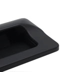 Close-up of 2 Pack Concealed Recessed Pull Handles Square Flush Hidden For Doors Drawers Cabinets Zinc Alloy Matte Black 4 X 2 Inch