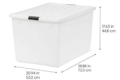 Big Time Rock Solid Clear Plastic Storage Bins With Heavy Duty Buckle Clasps And Secure Stackable Design For Massive Home Organization And Long Term Gear Hauling