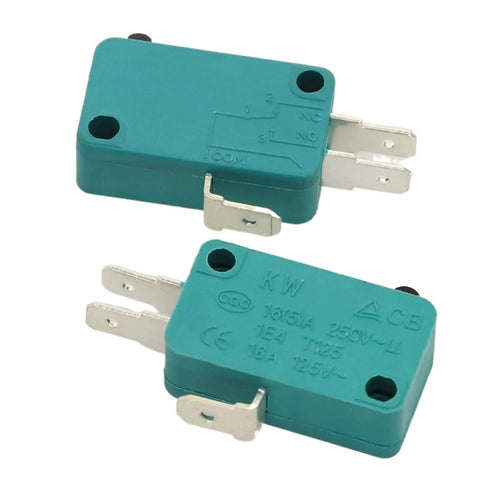 Two Pack Push Button Actuator Limit Switch KW3-0Z, 16A 125V/250V AC, heavy duty industrial switches for machinery, one color finish