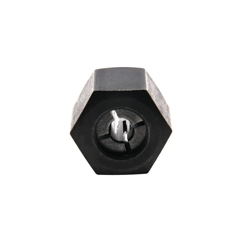 One Fourth Inch Self Releasing Router Collet Replacement RC025DW 2610906283 thickened design, close-up view of hexagonal end