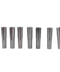 7 Piece MT Collet Set For 2MT MT2 Round Chuck Sizes 1/8 Inch, 3/16 Inch, 1/4 Inch, 5/16 Inch, 3/8 Inch, 7/16 Inch, 1/2 Inch Tool Steel