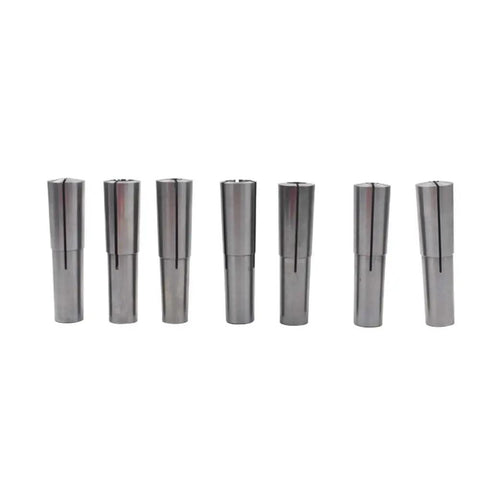 7 Piece MT Collet Set For 2MT MT2 Round Chuck Sizes 1/8 Inch, 3/16 Inch, 1/4 Inch, 5/16 Inch, 3/8 Inch, 7/16 Inch, 1/2 Inch Tool Steel