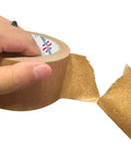 Hand tearing Eco Friendly Brown Kraft Paper Packaging Tape, Tough As Nails Heavy Duty Biodegradable Sealing Tape, Writable And Easy Tear By Hand, 2 Inch By 30 Yards, 6 Rolls Total 180 Yards For Moving, Shipping, And Storage.