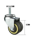 Five Piece Rollerblade Caster Wheels Featuring Smooth Tpe Rubber Rollers Quick M8 M10 M12 Stem Swap heavy-duty caster with dual rubber wheels.