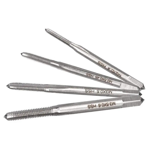 Top Shelf 10 Piece Mini Hand Tap Set With Dang Durable High Speed Steel Micro Bits for precise threading in M2 to M3.5 sizes.