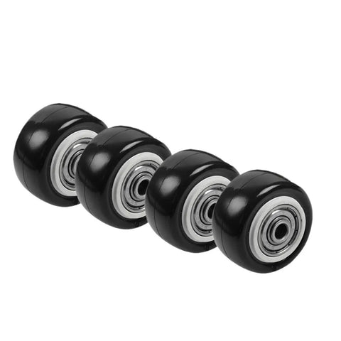 Four Pack 1.5 Inch Stem Casters With Double Bearing Sleeve Black Single Wheel Furniture Caster For Medium Size Furniture
