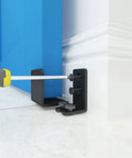 No-Drill Wall Mounted Sliding Barn Door Floor Guide U Shape Bottom Guide Adjustable for door thickness 1-3/8 to 1-3/4 inches installed