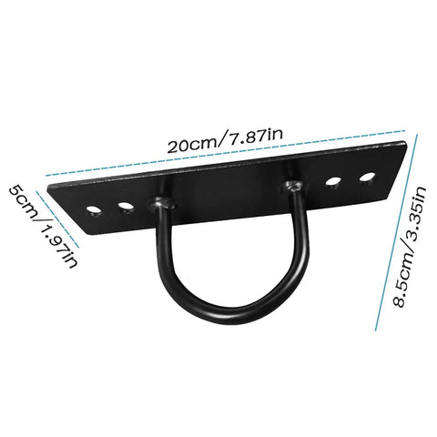 Heavy Duty Dope Battle Rope Bracket Wall And Ceiling Mount For Gym Training And Home Workout Stations Vibration Reduction Design Solid Metal Frame Perfect For Garage Studio Apartment Outdoor Backyard And Yoga