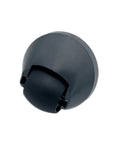 Close-up of black front omni-directional wheel caster for Roborock robot vacuum.