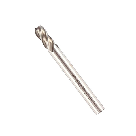 End mill cutter, 6mm, 4-flute, straight-shank spiral milling tool, Amazon brand.