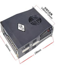 BAWAZINA servo motor driver kit, black metal enclosure with cooling fan; dimensions ~190×148×50 mm