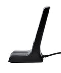 Side view of KMC-9C Desktop Microphone for Kenwood Mobile Radios with 8 Pin Plug focusing on base and cord connection