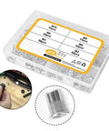 Premium 205Pcs Stainless Steel Rivet Nut Kit For Auto Repair M3-M10 Flat Head Threaded Insert Assortment Tool Set Perfect For Heavy Duty Jobs. Storage box with M3-M10 stainless rivet nuts