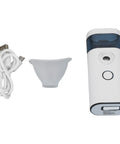 Portable Eye Hydration Mister With USB Rechargeable Power, fine atomizer and USB cable, travel essential for daily use