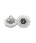 Pack Of 10 Drawer Wheels POM DR22C6L8 22mm Sliding Plastic Drawer Rollers with screws for Smooth Glide Operation, White Bearings