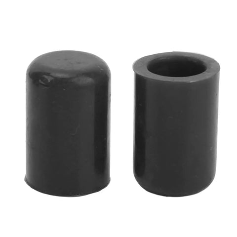 10Pcs Silicone Vacuum Hose Cap Kit For 16mm Car Intake Lines Weatherproof End Plugs in black, two caps displayed