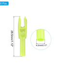 4.2mm Arrow Nocks 0.165 Inch 50 Pack Insert Nocks For Hunting Arrows Fits Compound Bow And Recurve Bow Yellow Durable Groove