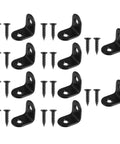 Black L Shape Corner Brackets Set Of 18 With Screws Stainless Steel Right Angle Fasteners For Chests Shelves And Cabinets