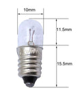 10 Pack Mini Screw Bulbs 6.3V Plus 5 E10 Mini Bulb Holders Black Plastic Brass Sockets Dope DIY Lighting Kit For Student Experiments Durable Reliable