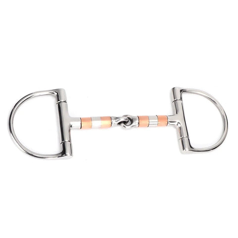 Stainless Steel Dee Bit Snaffle Horse Bit With Copper Rollers French Link Eggbutt 5 Inch Mouth for Comfortable Fit and Ride Ready Gear