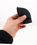 Hand holding black silicone steam release hose, part of 2 Pack Silicone Steam Release Hoses For Pressure Cooker And Air Fryer, High Temperature Resistant Gasket Tubes, Quick Install No Fuss Setup, Safety Valve Replacement, Keeps Pressure Steady For Juicy Even Cooking Results.