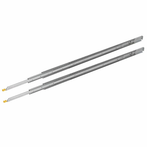 1 Pair Heavy Duty Locking Drawer Slides 76 Inch Full Extension Ball Bearing Runners 500 Lb Capacity Noiseless Steel Cabinet Slides With Lock For Furniture And RV Gear, two steel rails