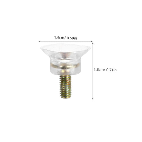 No Tools Needed Screw On Furniture Glides With Strong Suction Cups For Wooden Chairs And Other Furniture Protect Floors In Home And Office Use Easy Install No Drill Required, showing dimensions.