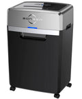 Front view of Heavy Duty Office Shredder 24 Sheet Cross Cut P4 High Security 40 Min Continuous Run Time 9 Gallon Bin Ultra Quiet 55dB