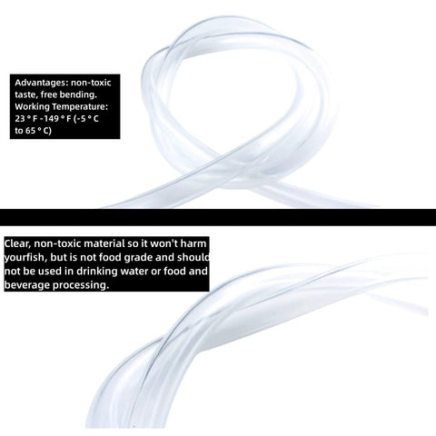 Clear PVC tubing, 1 in ID x 1-1/4 in OD, 10 ft length