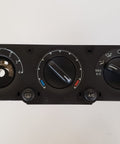Ford Black HVAC Temperature Control Panel With Push Button Rotary Actuator And Manual Operation Genuine Ford Part Replacement Climate Control Module For Ford Vehicles 1L2Z19980AA, front view on white background