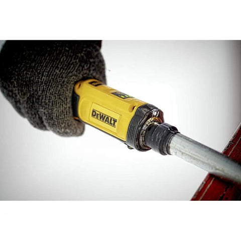 Person using 8V Max Cordless Screwdriver with Gyroscopic Control and Conduit Reamer, Refurbished Like New, for home DIY projects
