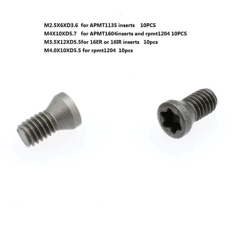 Job Site Ready Workhorse Torx Screws M2.5 M3.5 M4 Assorted Hardware Kit For Carbide Inserts Built Tough Grade 12.9 precision screws for milling.
