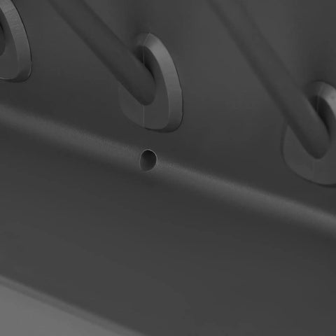 Close-up of Heavy Duty Lab Glassware Drying Rack With Fifty Two Adjustable Pegboard Columns and Thirty Three Pound Load.