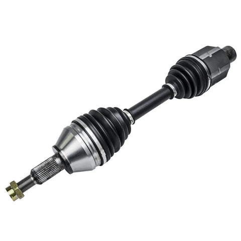 Heavy Duty Front CV Axles And Wheel Bearing Hubs Kit For 2012 To 2018 Ram 1500 Four Wheel Drive includes a black and silver axle shaft.
