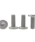 Top Shelf TA2 Pure Titanium Hex Socket Machine Screws With Low Profile Flat Heads, M2.5 M3 M4 M5 sizes for racing and workshop repairs.