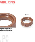 Swirl ring from 24 Piece IPT40 Plasma Cutter Consumables Kit For YESWELDER Cut 55DS Pro And Cut 65DS, 14.5mm, high temp material