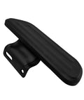 Upgrade Your Ride With These Premium Aluminum Alloy Ebike Foot Pegs That Rock Like A Pro. These Nonslip Front Pedals Offer Serious Grip And Ultimate Comfort For Long Hauls, Making Every Electric Bike Journey Safer And Way More Fun Without Compromising On. Black aluminum alloy ebike foot peg, side view, mounted bracket