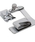 Universal Sewing Machine Presser Feet Set For Home Electric Models With Zipper Foot Binder Attachment and Overlock Presser, silver stainless steel foot