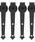 8Ft Heavy Duty Sliding Barn Door Hardware Kit With Single Track Bypass And Double Door Capability Carbon Steel Construction