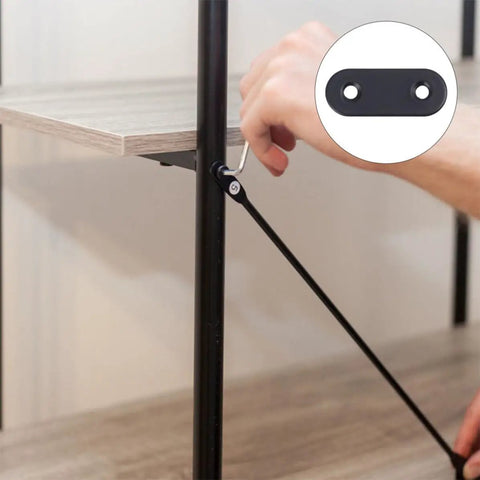 Installing Stainless Steel Flat Plate Straight Shelf Brackets Set With 48 Screws 24 Pack Multipurpose Repair Connectors.